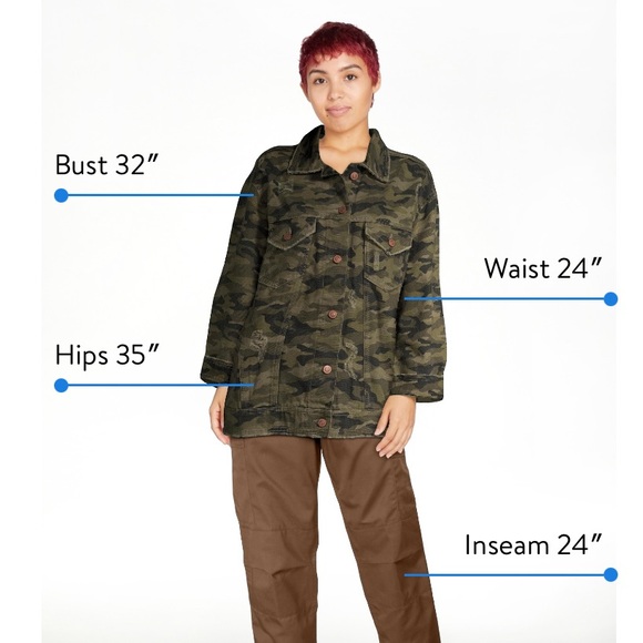 No Boundaries Camouflage Denim Jacket Size XS 1 - Picture 2 of 16